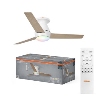 Osram - LED RGB dimbare plafondventilator NORDES LED/18W/230V 3000-6500K + afstandsbediening