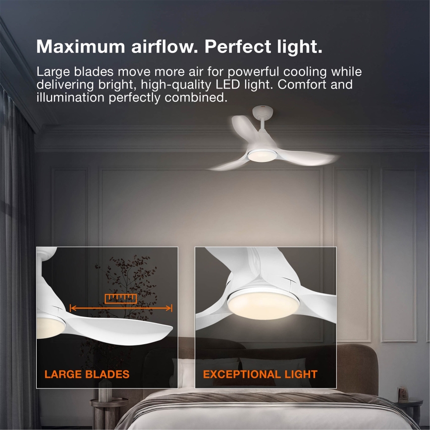 Osram - LED RGB dimbare plafondventilator NORDES LED/18W/230V 3000-6500K + afstandsbediening
