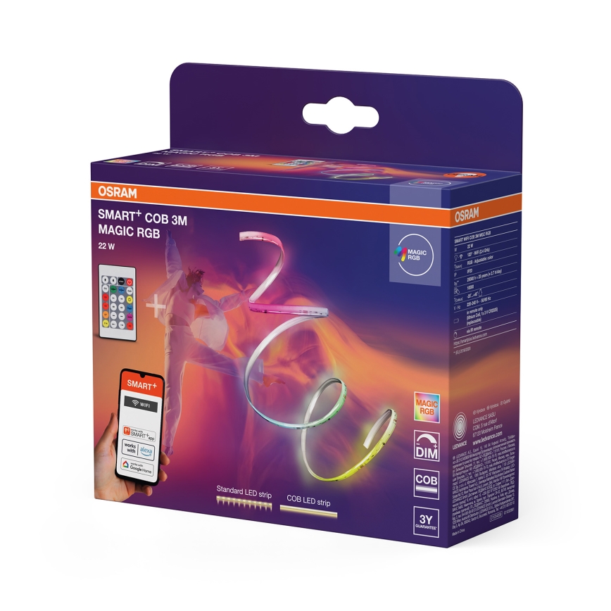 Osram - Dimbare RGB-LED-strip SMART+ MAGIC 3m LED/22W/230V Wi-Fi + afstandsbediening