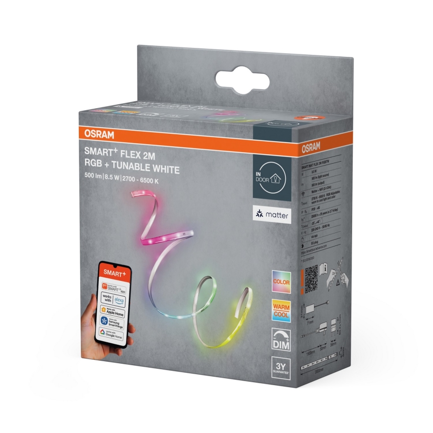 Osram - LED RGB+TW dimbare strip SMART+ FLEX 2m LED/8,5W/230V 2700-6500K Wi-Fi