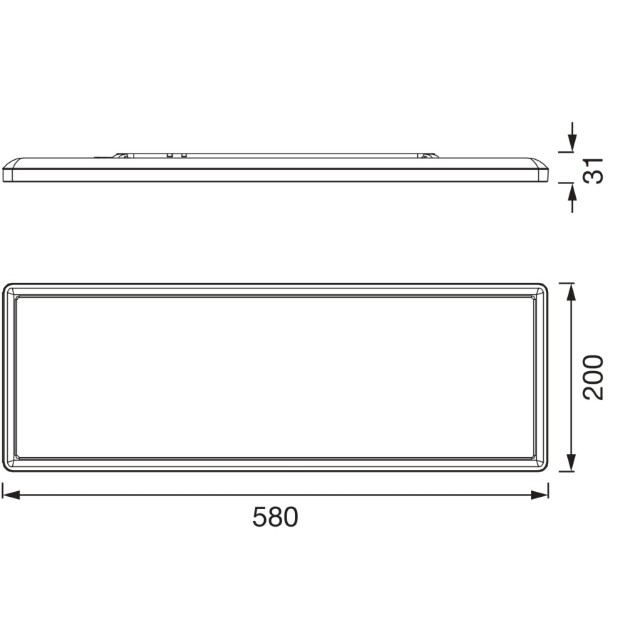 Osram - LED RGBW Dimbare plafondlamp SMART+ PLANON LED/30W/230V 2800-6500K 58x20 cm Wi-Fi IP54 zwart
