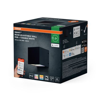 Osram - LED RGBW Dimbare buitenwandlamp SMART+ BEAM LED/8W/230V 3000-6500K IP44 Wi-Fi