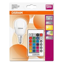 Osram - LED RGBW Dimbare lamp RETROFIT E14 / 4,5W / 230V 2700K + RC