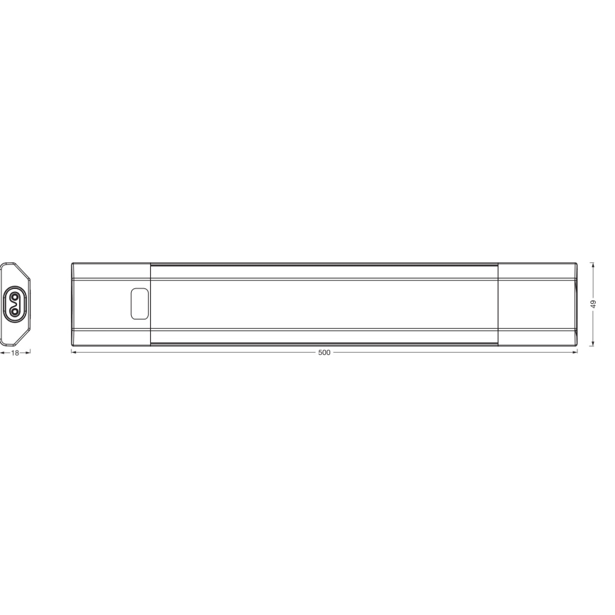 Osram - LED RGBW dimbaar onderbouwarmatuur met bewegingssensor LINEAR EDGE LED/8W/230V 50 cm zwart + afstandsbediening