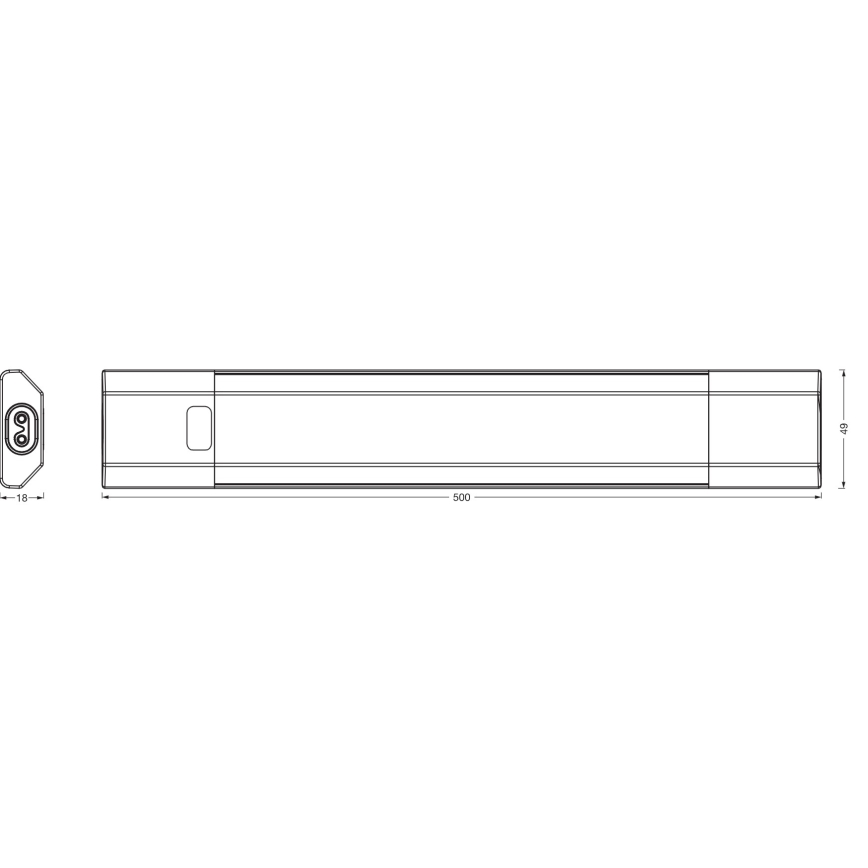 Osram - LED RGBW dimbaar onderbouwarmatuur met bewegingssensor LINEAR EDGE LED/8W/230V 50 cm wit + afstandsbediening