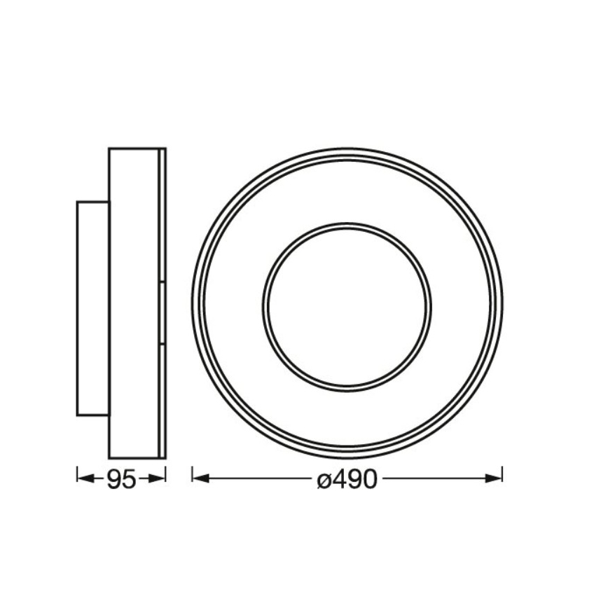Osram- LED RGBW dimbare plafondlamp SMART+ CLARIA LED/32W/230V Ø 49 cm 2700-6500K Wi-Fi