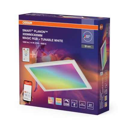Osram - LED RGBW Dimbare plafondlamp SMART+ MAGIC LED/14W/230V 2700-6500K 30x30 cm Wi-Fi + afstandsbediening
