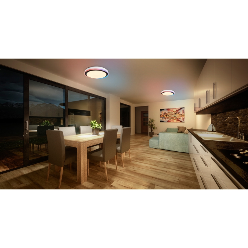 Osram - LED RGBW dimbare plafondlamp SMART+ MAGIC LED/38W/230V Ø 49 cm zwart 2700-6500K Wi-Fi