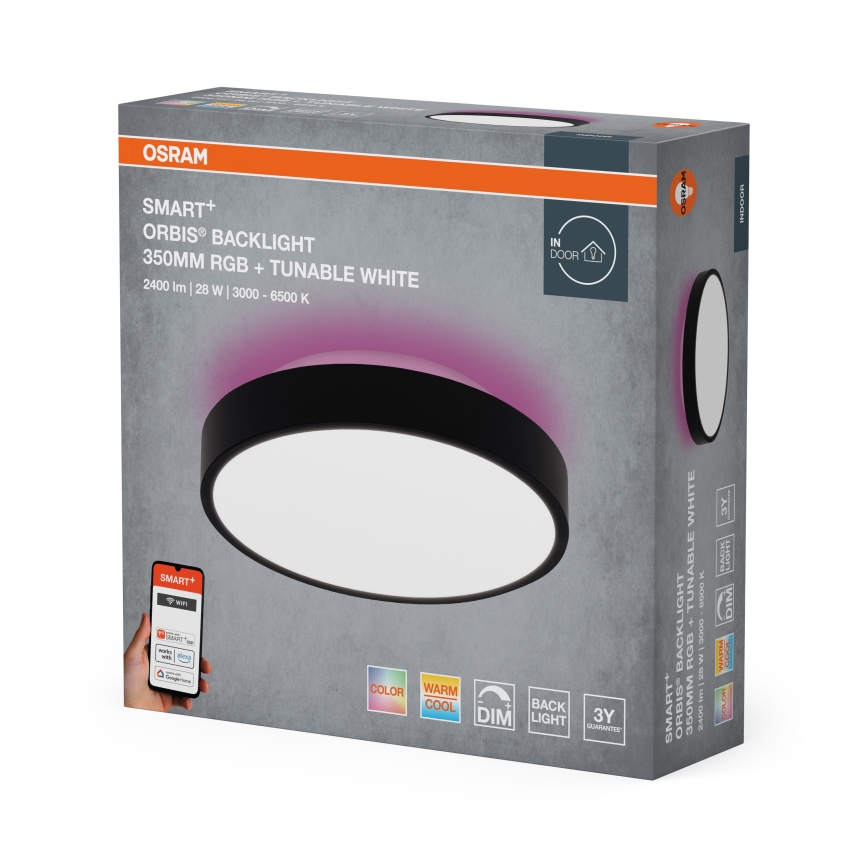 Osram - LED RGBW dimbare plafondlamp SMART+ ORBIS LED/28W/230V Ø 35 cm 2700-6500K Wi-Fi