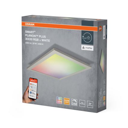 Osram - LED RGBW dimbare plafondlamp SMART+ PLANON LED/20W/230V 30x30 cm