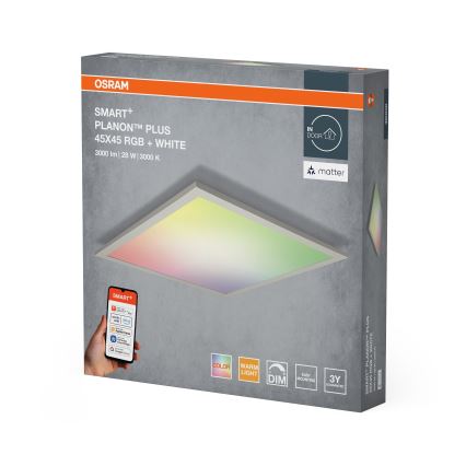 Osram - LED RGBW Dimbare plafondlamp SMART+ PLANON LED/28W/230V 45x45 cm Wi-Fi