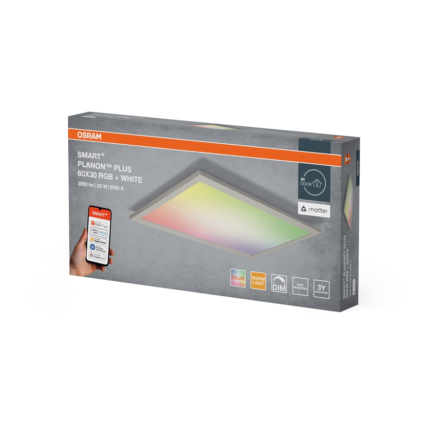 Osram -LED RGBW Dimbare plafondlamp SMART+ PLANON LED/28W/230V 60x30 cm Wi-Fi