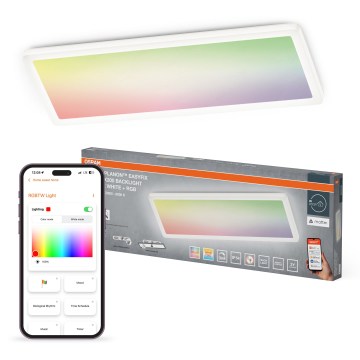 Osram - LED RGBW Dimbare plafondlamp SMART+ PLANON LED/30W/230V 2800-6500K 58x20 cm Wi-Fi IP54 wit