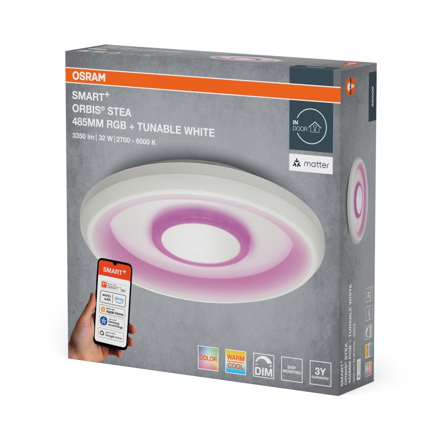 Osram - RGBW LED dimbare plafondlamp SMART+ STEA LED/32W/230V Ø 48,5 cm 2700-6500K Wi-Fi