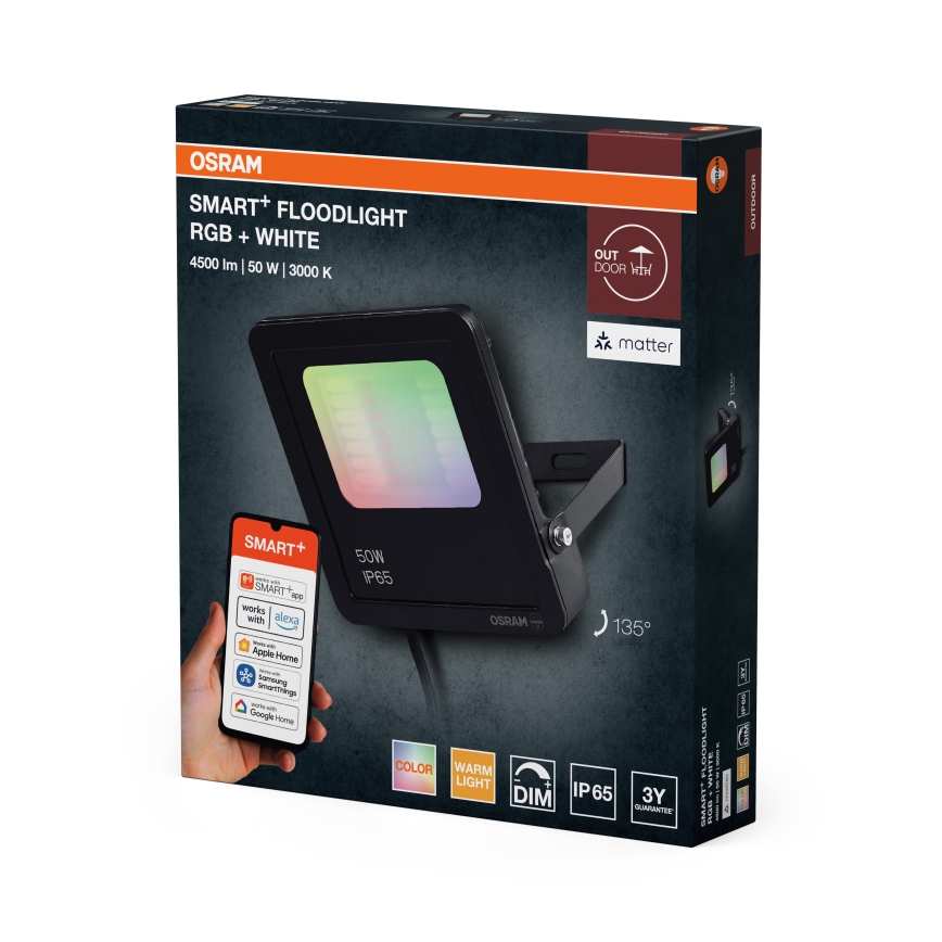 Osram - LED RGBW dimbare schijnwerper SMART+ FLOODLIGHT LED/50W/230V IP65 Wi-Fi