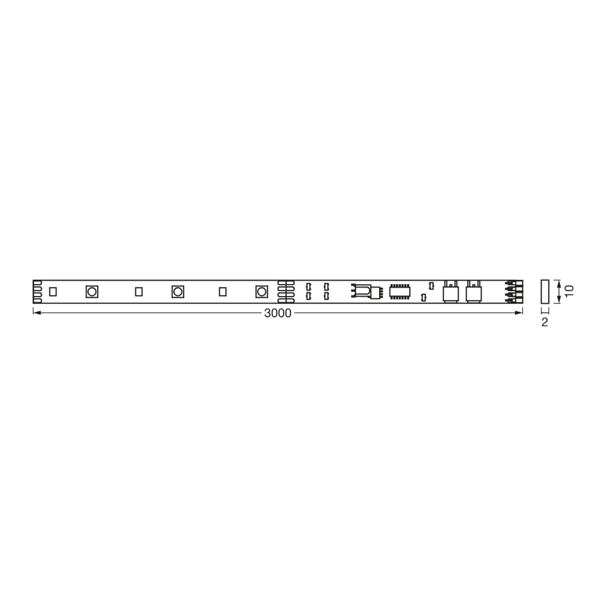 Osram - LED RGBW dimbare strip FLEX 3m LED/10W/230V + afstandsbediening