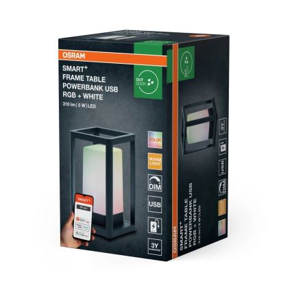 Osram - LED RGBW dimbare tafellamp SMART+ LED/5W/5V 3000K IP44 Wi-Fi