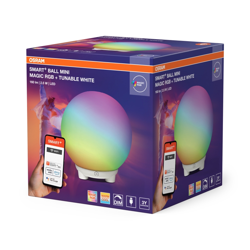 Ledvance - LED RGBW dimbare oplaadbare tafellamp SMART+ MAGIC LED/2,5W/5V 2200-6500K Wi-Fi wit