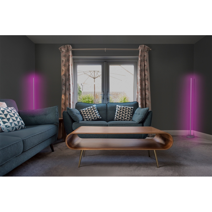 Osram - LED RGBW dimbare vloerlamp SMART+ MAGIC LED/11,5W/230V 2700-6500K zilver Wi-Fi + afstandsbediening