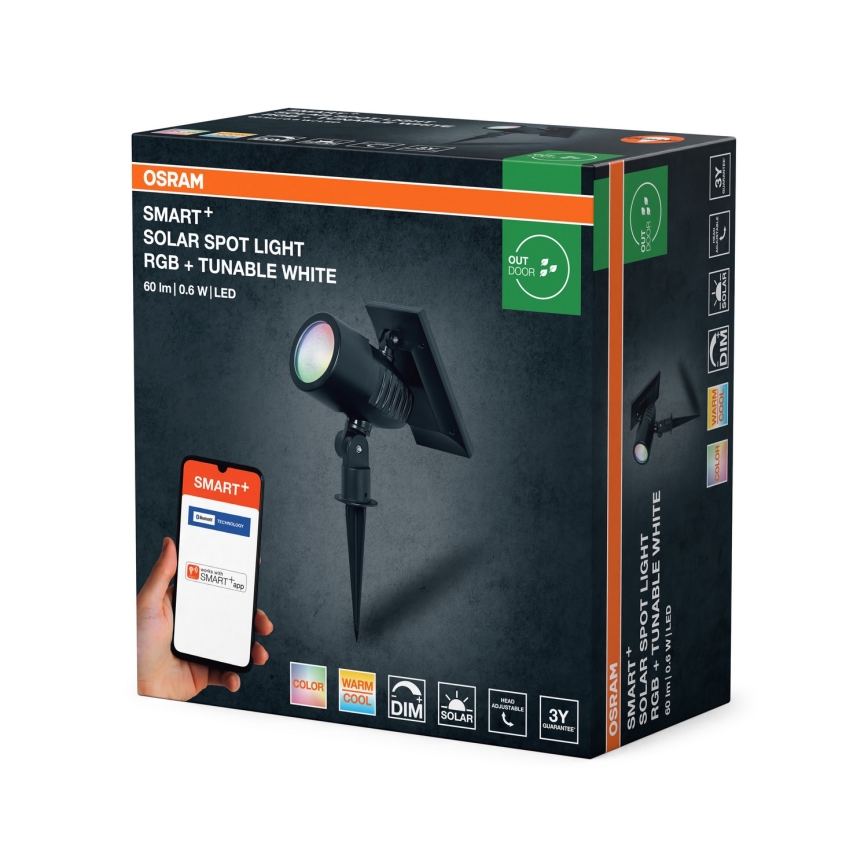 Ledvance - LED RGBW dimbare solarlamp SMART+ SOLAR LED/0,6W/3,7V 2000 mAh 3000-6500K IP44