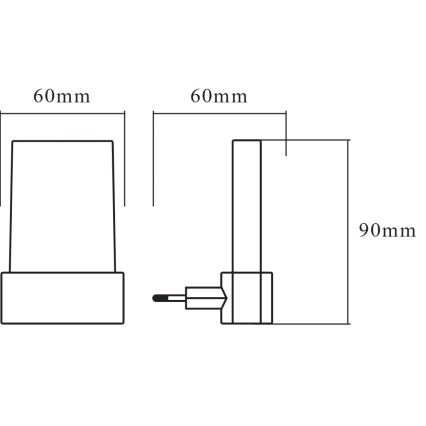 Osram - LED RGBW nachtlampje met sensor LUNETTA LED/0,28W/230V