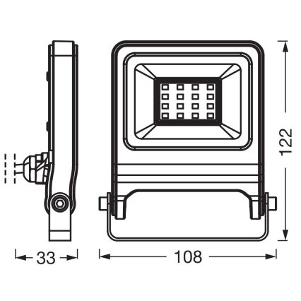 Osram - LED-schijnwerper ENDURA LED/10W/230V 3000K IP65