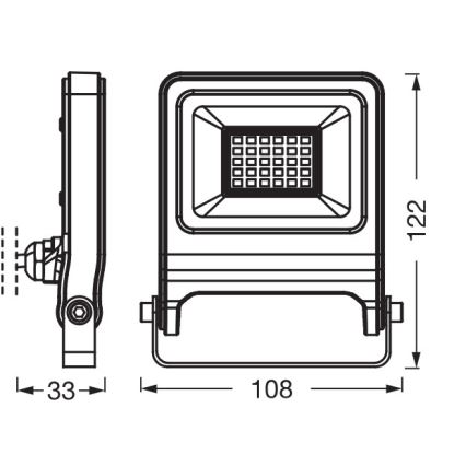 Osram - LED-schijnwerper ENDURA LED/20W/230V 4000K IP65