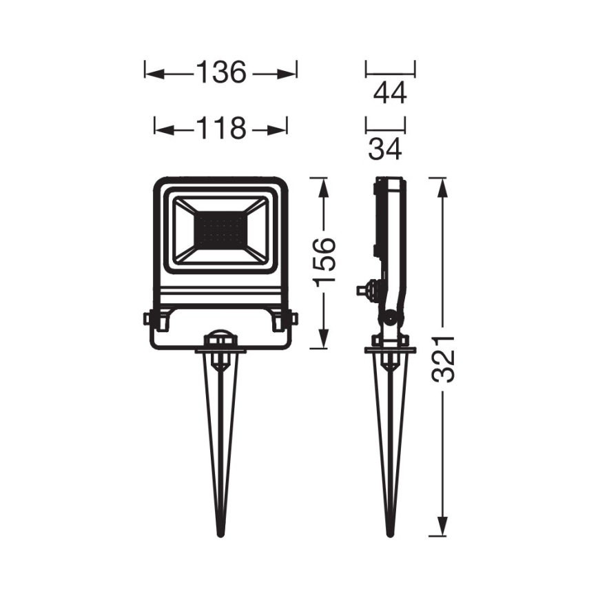 Osram - LED-schijnwerper ENDURA LED/20W/230V 3000K IP65 antraciet