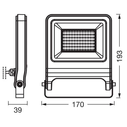 Osram - LED-schijnwerper ENDURA LED/50W/230V 3000K IP65