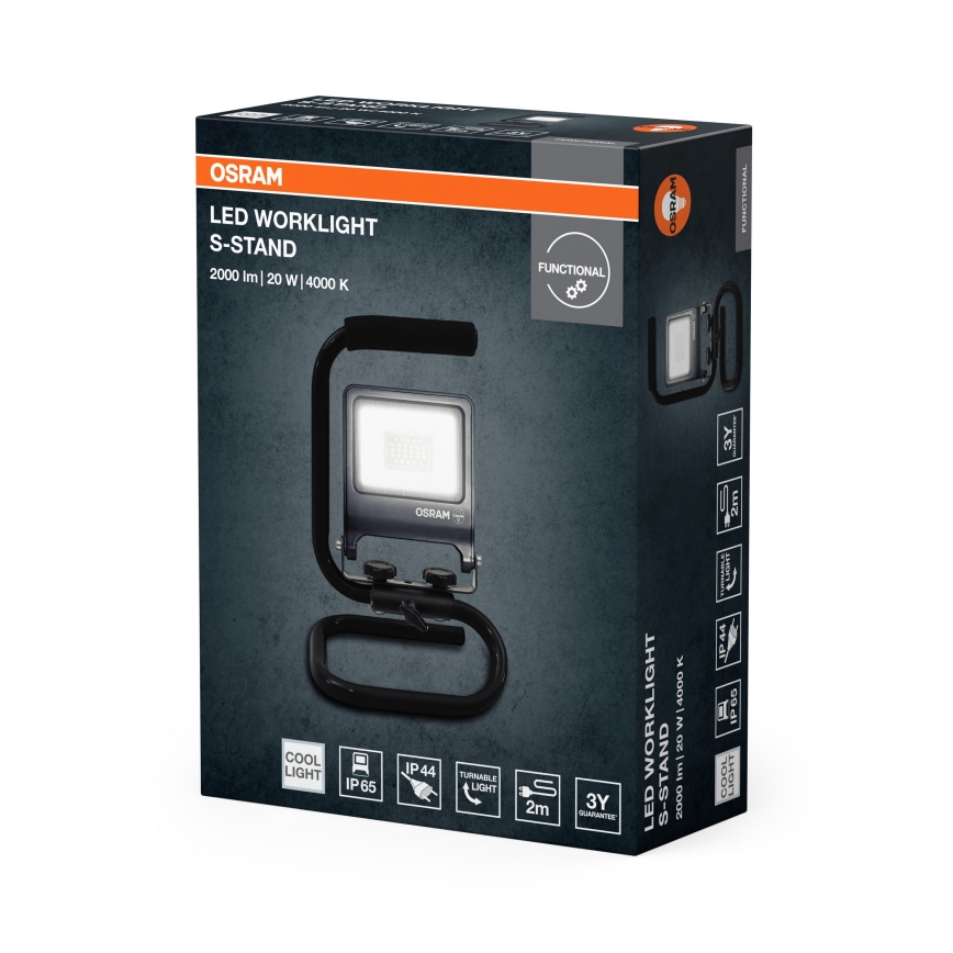 Osram - LED-schijnwerper met beugel S-STAND LED/20W/230V 4000K IP65 antraciet