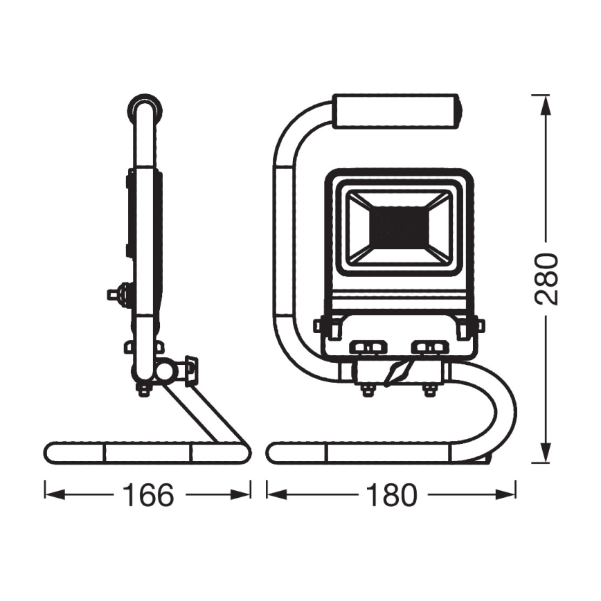 Osram - LED-schijnwerper met beugel S-STAND LED/20W/230V 4000K IP65 antraciet