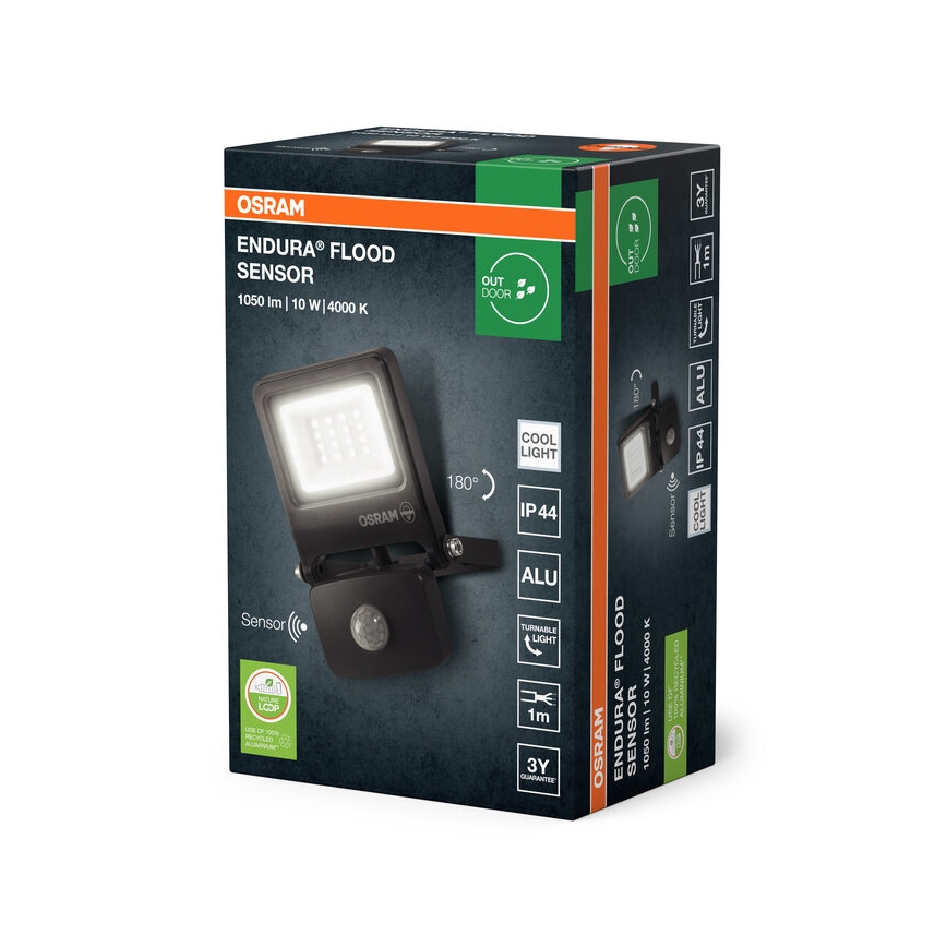 Osram - LED-schijnwerper met sensor ENDURA LED/10W/230V 4000K IP44