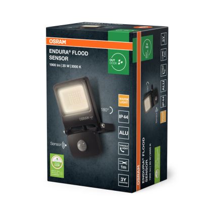 Osram - LED-schijnwerper met sensor ENDURA LED/20W/230V 3000K IP44