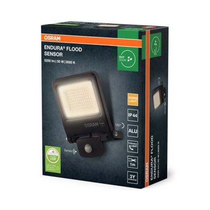 Osram - LED-schijnwerper met sensor ENDURA LED/50W/230V 3000K IP44
