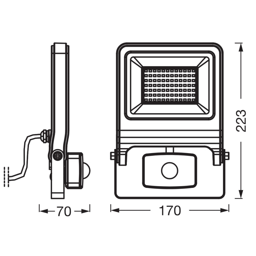 Osram - LED-schijnwerper met sensor ENDURA LED/50W/230V 3000K IP44
