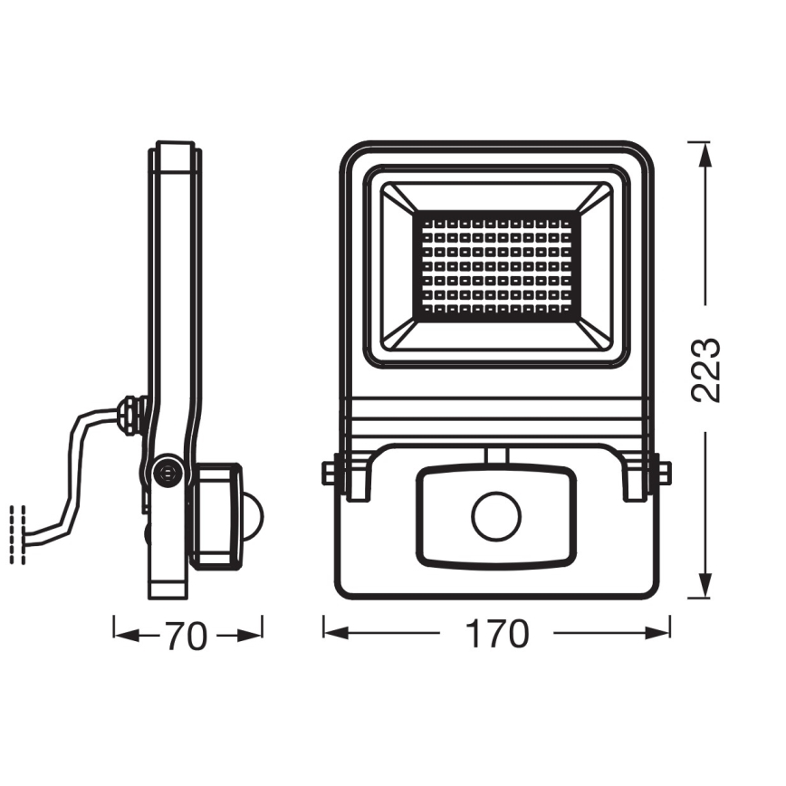 Osram - LED-schijnwerper met sensor ENDURA LED/50W/230V 4000K IP44