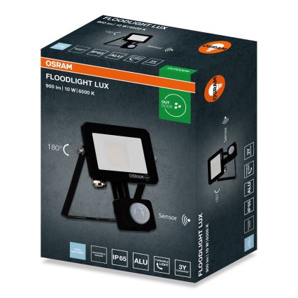 Osram - LED-schijnwerper met sensor FLOODLIGHT LED/10W/230V 6500K IP65