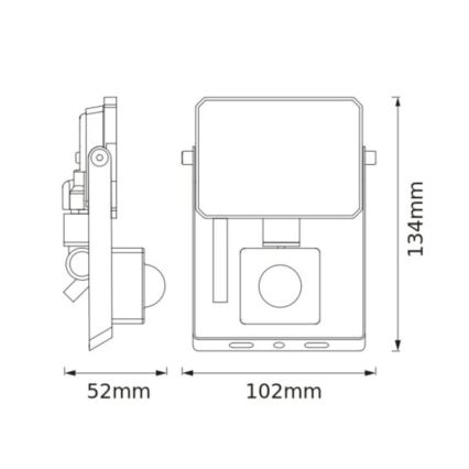 Osram - LED-schijnwerper met sensor FLOODLIGHT LED/10W/230V 6500K IP65