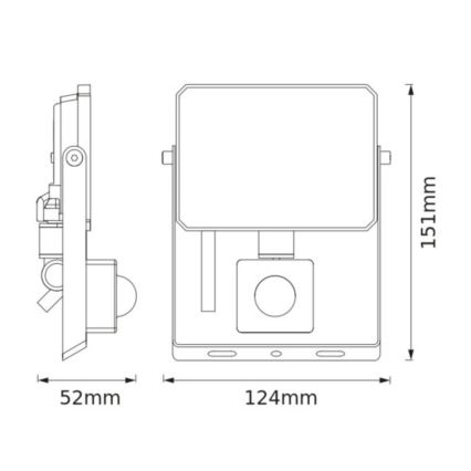 Osram - LED-schijnwerper met sensor FLOODLIGHT LED/20W/230V 6500K IP65
