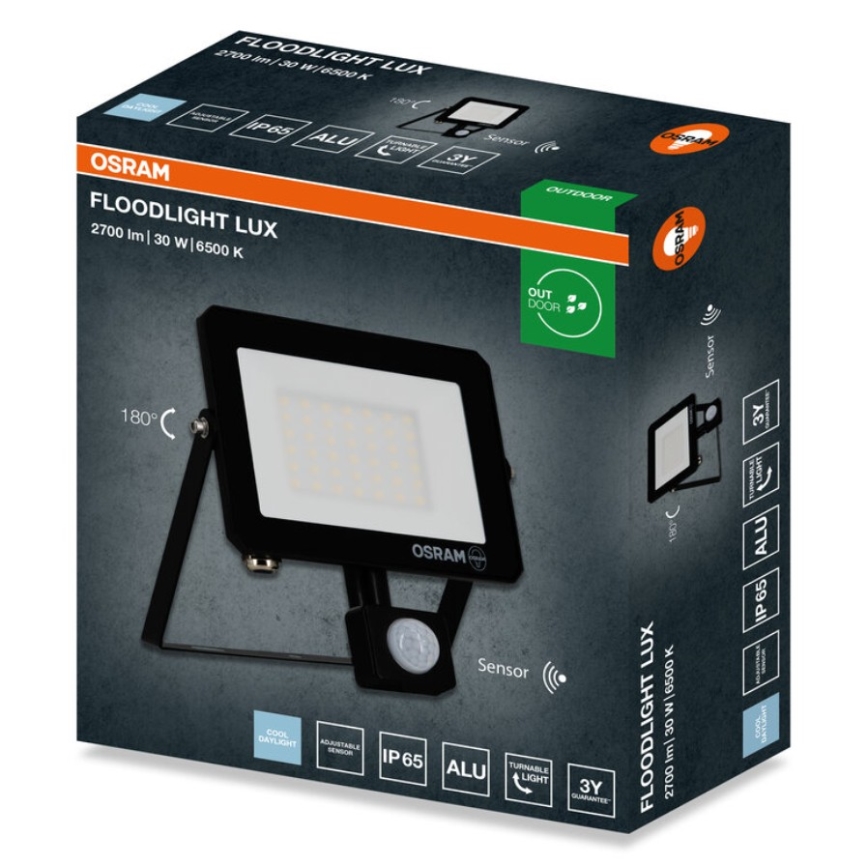 Osram - LED-schijnwerper met sensor FLOODLIGHT LED/30W/230V 6500K IP65