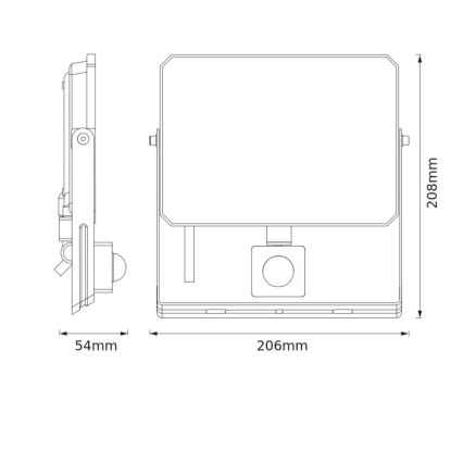 Osram - LED-straler met bewegings- en schemersensor FLOODLIGHT LED/50W/230V 3000K IP65 zwart