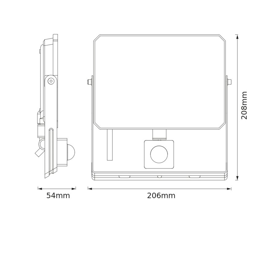 Osram - LED-schijnwerper met bewegings- en schemersensor FLOODLIGHT LED/50W/230V 6500K IP65 zwart