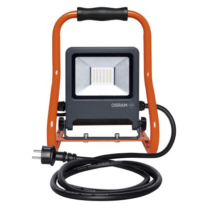 Osram - LED-schijnwerper met statief R-STAND LED/30W/230V 4000K P44 oranje
