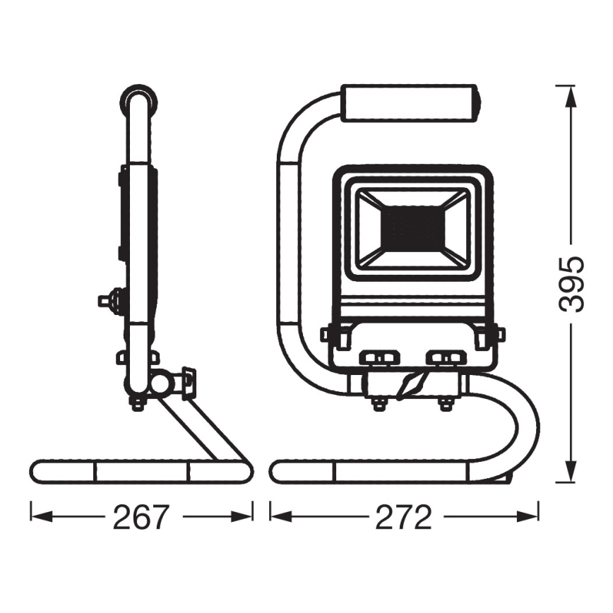 Osram - LED-schijnwerper met statief S-STAND LED/50W/230V 4000K IP65 antraciet