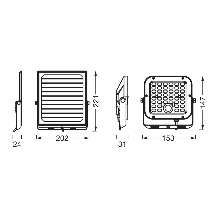 Osram - Dimbare LED-zonne-schijnwerper met sensor ENDURA LED/10W/4,2V 4000K IP65 zwart + afstandsbediening