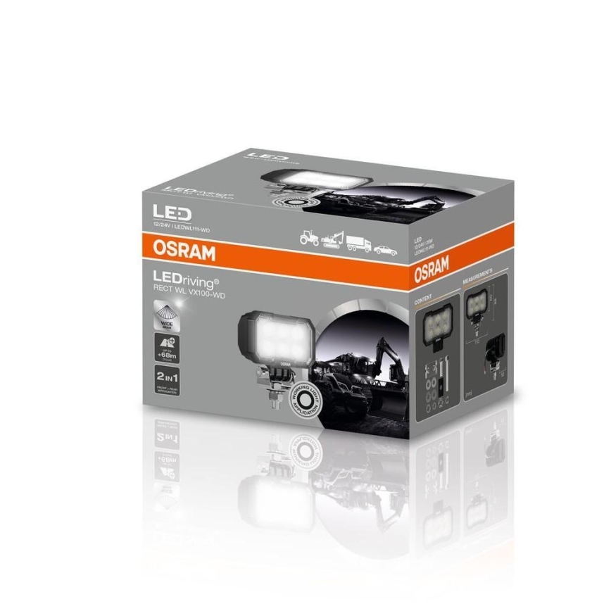 Osram - LED-spotlamp voor auto's RECT WL VX100-WD LED/26W/12/24V IP69 6000K