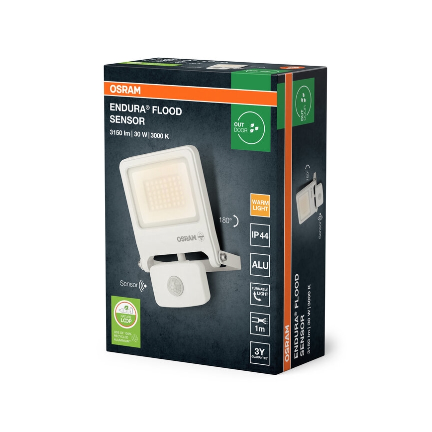 Osram - LED-straler met sensor ENDURA LED/30W/230V 3000K IP44