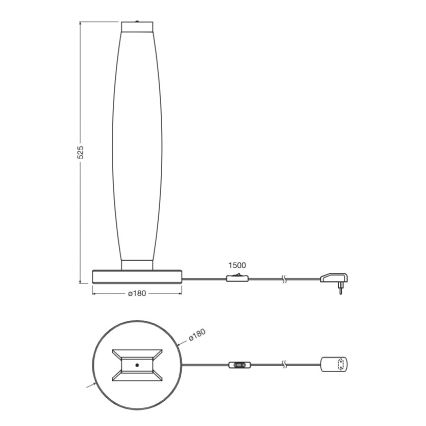 Osram - LED Tafellamp DECOR FLAT LED/13W/230V grijs