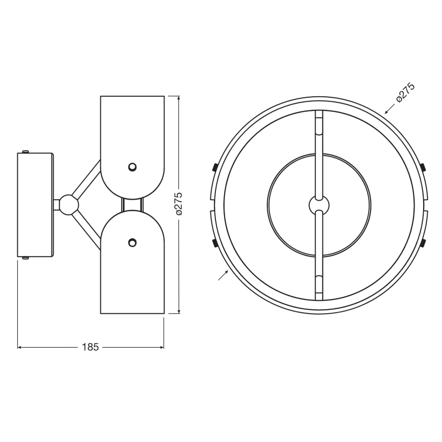 Osram - LED-wandlamp DECOR CURVE LED/20W/230V grijs