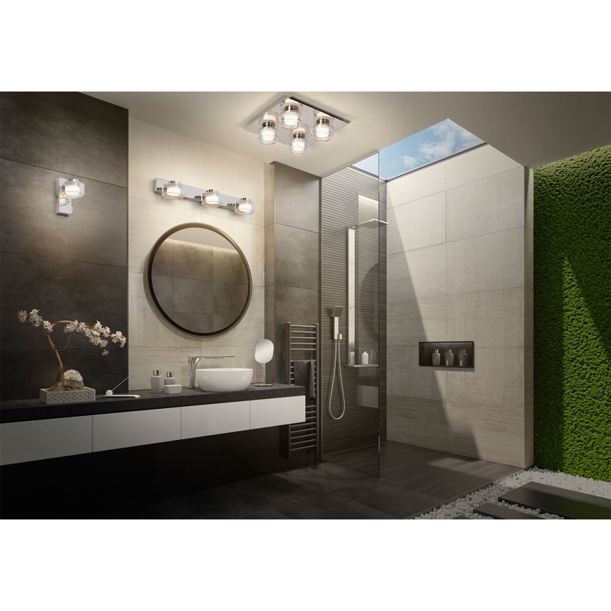 Osram - LED-badkamerwandlamp ORBIS FLAME 3xLED/5,5W/230V 3000/4000K IP44 glanzend chroom